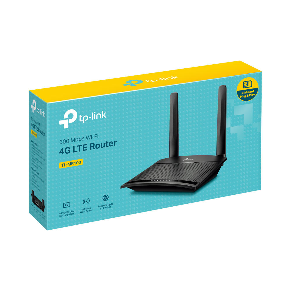 TP-Link TL-MR100 300Mbps Wireless N 4G LTE Router TP-Link TL-MR100 300Mbps Wireless N 4G LTE Router